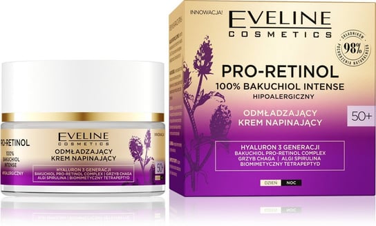 Eveline Cosmetics Pro-Retinol 100% Bakuchiol Intense 50+ Odmładzający Krem napinający na dzień i noc 50ml Eveline Cosmetics