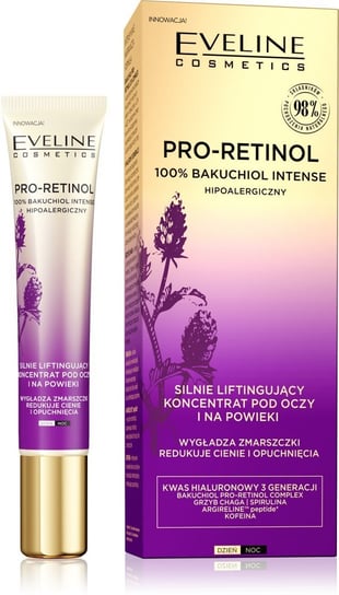 Eveline Cosmetics Pro-Retinol 100% Bakuchiol Intense Silnie Liftingujący Koncentrat pod oczy i na powieki 20ml Eveline Cosmetics