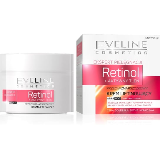 Eveline Cosmetics, Retinol + Aktywny Tlen, przeciwzmarszczkowy krem liftingujący dzień/noc, 50 ml Eveline Cosmetics