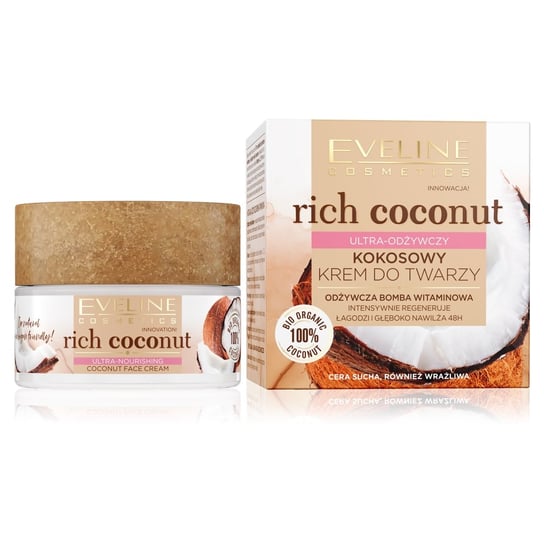 Eveline Cosmetics Rich Coconut Kokosowy Krem Do Twarzy Ultra-Odżywczy 50ml Eveline Cosmetics