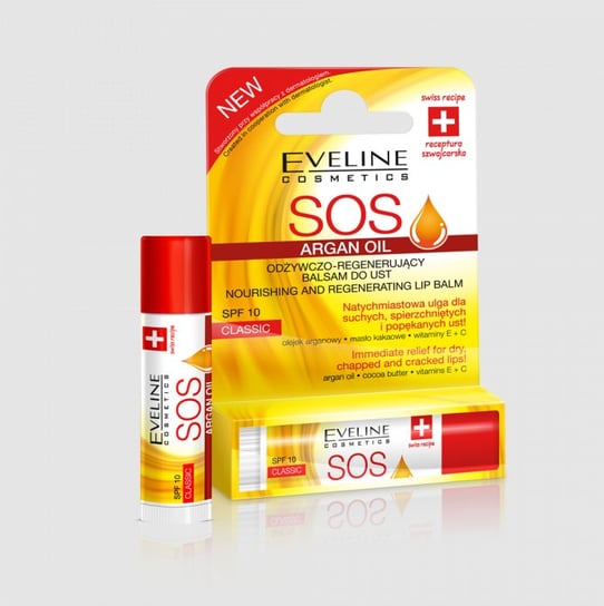 Eveline Cosmetics, SOS, pomadka-balsam ochronny do ust, classic Eveline Cosmetics