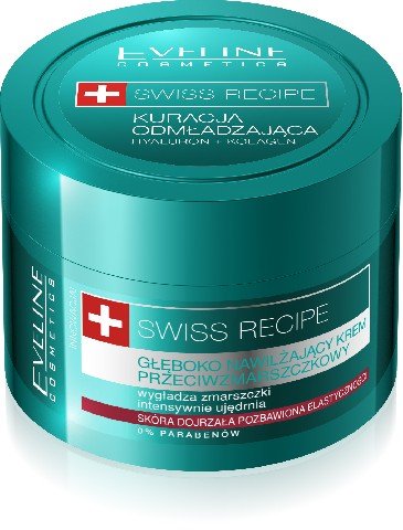 Eveline Cosmetics, Swiss Recipe, głęboko nawilżający krem przeciwzmarszczkowy do twarzy i ciała, 50 ml Eveline Cosmetics