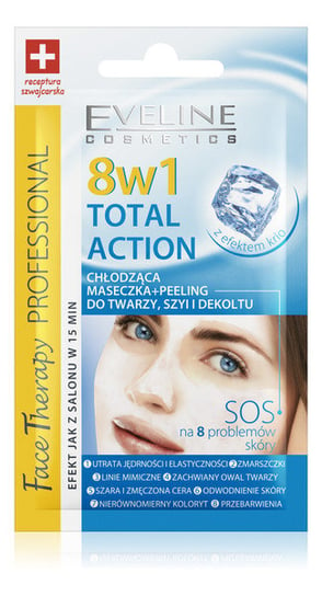 Eveline Cosmetics, Total Action Face Therapy, maseczka chłodząco - peelingująca 8w1, 7 ml Eveline Cosmetics
