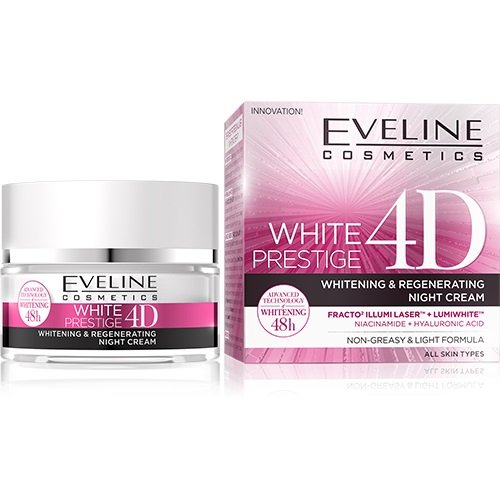 Eveline Cosmetics, White Prestige 4d, Krem Wybielająco-regenerujący Na Noc, 50 Ml Eveline Cosmetics