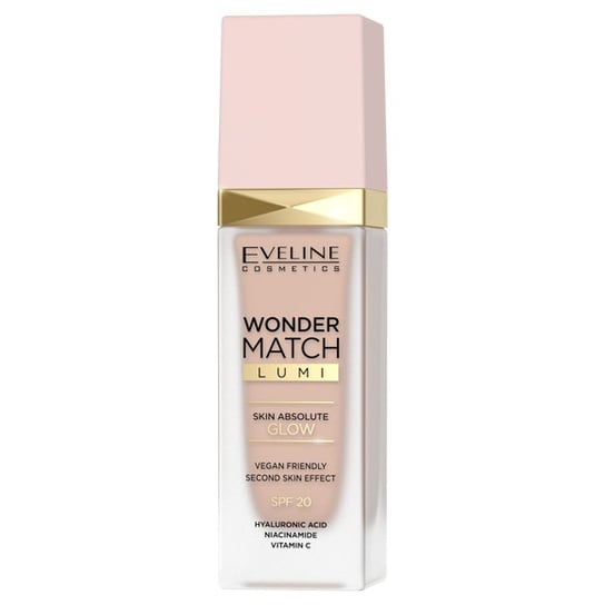 Eveline Cosmetics, Wonder Match Lumi, Nawilżający Podkład Z Efektem Wygładzającym Spf 20, 10 Vanilla, 30ml Eveline Cosmetics