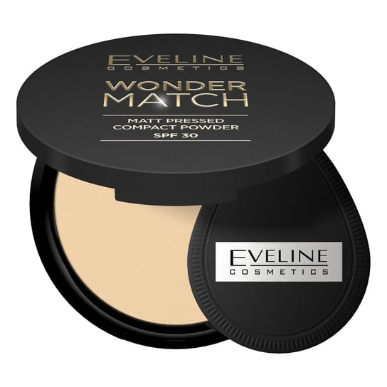 Eveline Cosmetics, Wonder Match, Matowy puder prasowany z filtrem ochronnym SPF30, 02 Medium Beige, 8g Eveline Cosmetics