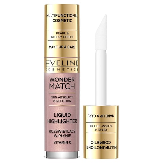 Eveline Cosmetics, Wonder Match, płynny rozświetlacz do twarzy 01, 4.5ml Eveline Cosmetics