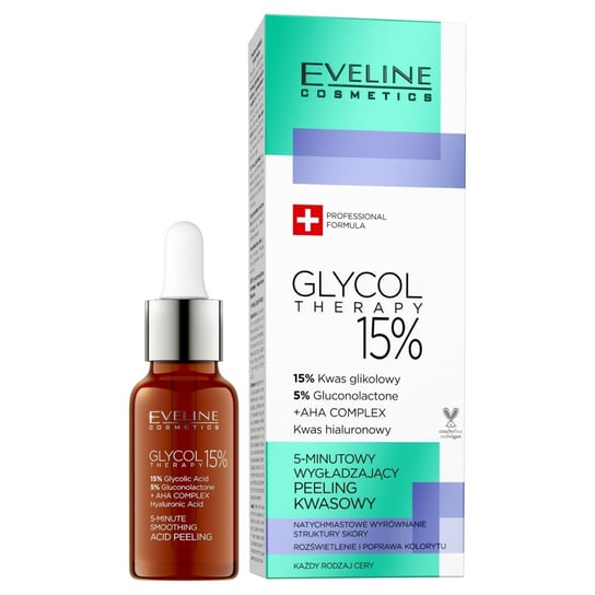 Eveline, Glycol Therapy, Wygładzający peeling kwasow 5-minutowy, 18 ml Eveline Cosmetics