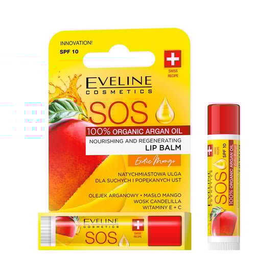 Eveline SOS Odżywczo Regenerujący Balsam do Ust Exotic Mango 4,5ML Eveline Cosmetics
