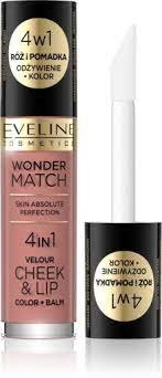 Eveline, Wonder Match Cheek & Lip, Róż i Pomadka w Płynie 01, 4,5ML Eveline Cosmetics