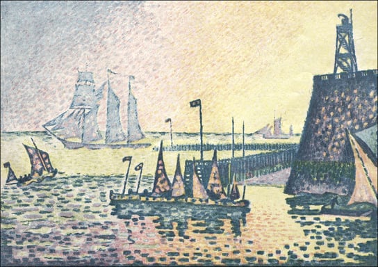 Evening, The Jetty at Vlissingen, Paul Signac - plakat 59,4x42 cm Galeria Plakatu