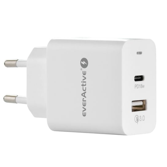 EVERACTIVE ŁADOWARKA SIECIOWA USB/USB-C PD 18W SC350Q EverActive