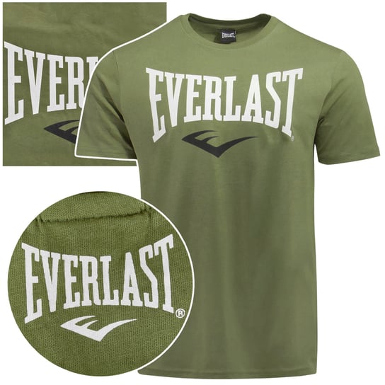 Everlast Koszulka Męska T-shirt Bawełniana Khaki Zielona 290J86 Rozmiar M Everlast