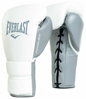 Everlast wiązane skórzane rękawice bokserskie Powerlock white rozmiar 12 oz. Everlast