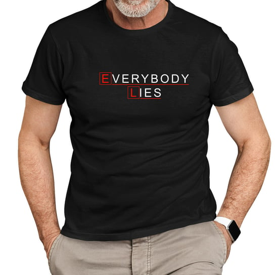 Everybody lies - męska koszulka dla fanów serialu Dr House Koszulkowy