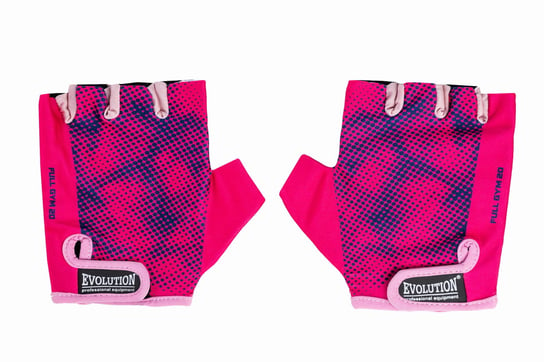 Evolution, Rękawice fitness Gel Pink FIT-16 - L EVOLUTION