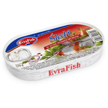 Evrafish Śledź W Sosie Pomidorowym 170 G Wielka Pieniawa