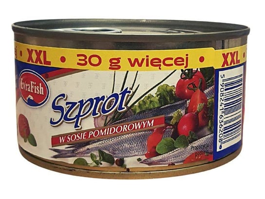 Evrafish Szprot W Sosie Pomidorowym Konserwa 330G STEK ROL