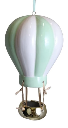 Ewax, Balon ceramiczny, 232002-16, miętowo-biały, 13x13x22 cm Ewax