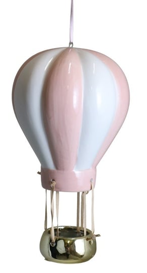 Ewax, Balon ceramiczny, 232002-16, różowo-biały, 13x13x22 cm Ewax