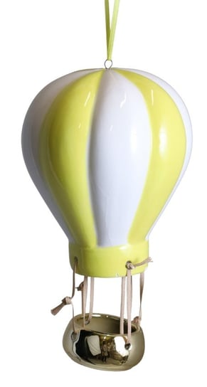 Ewax,Balon ceramiczny,  232002-16, żółto-biały, 13x13x22 cm Ewax