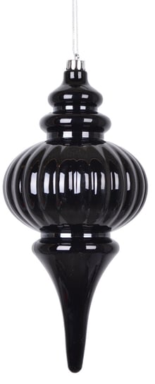 EWAX, Bombka sopel plastikowy czarny duży 25cm Ewax
