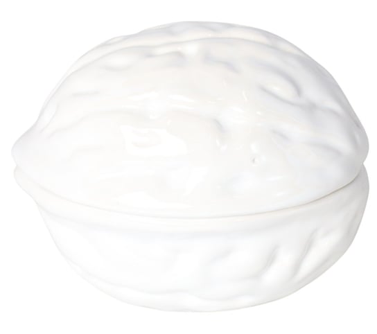 EWAX, Ceramiczny pojemnik Orzech, biały, duży Ewax