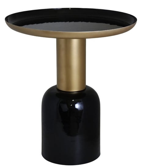 Ewax, Duży metalowy stolik 10399A, czarno-złoty, 47x47x51,5 cm Ewax