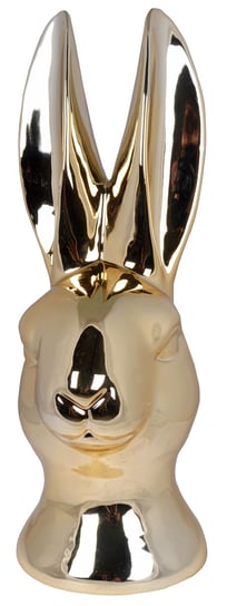 Ewax, Figurka głowa królika, złota, 8,5x11x25 cm Ewax