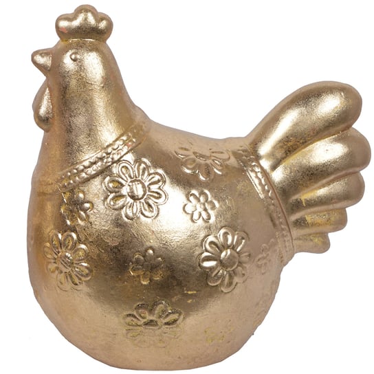 Ewax, Figurka kura, złota, 22x13x23,5 cm Ewax