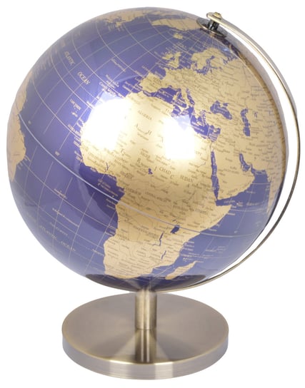 Ewax, Globus dekoracyjny, granatowo-złoty, 21x21x26 cm Ewax