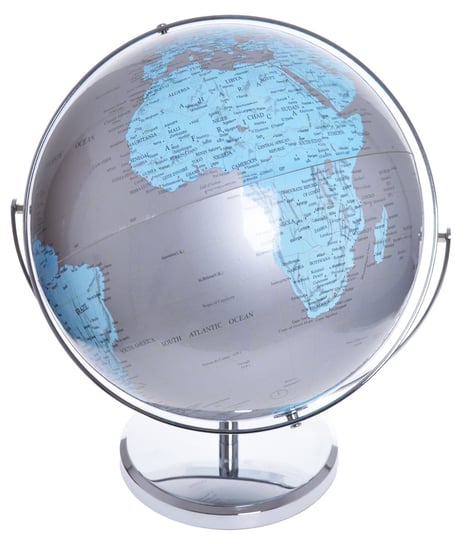 Ewax, Globus dekoracyjny, srebrno-błękitny, DIA 32CM Ewax