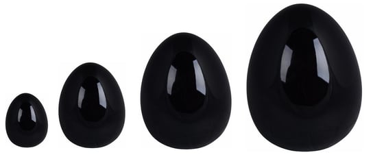 Ewax, Jajko ceramiczne, czarne, 6,5x6,5x8 cm Ewax
