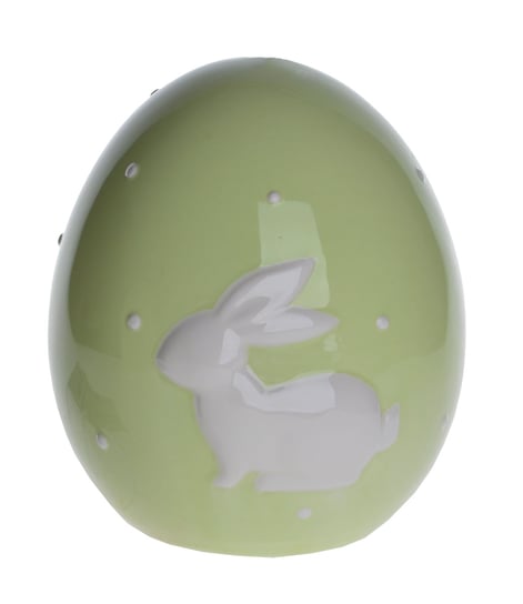 Ewax, Jajko z króliczkiem, zielone, 12x12x13,5 cm Ewax