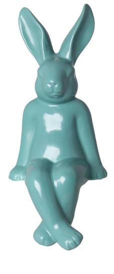 Ewax, Królik siedzący, ceramiczny, matowy, zielony, 33x14x14 cm Ewax