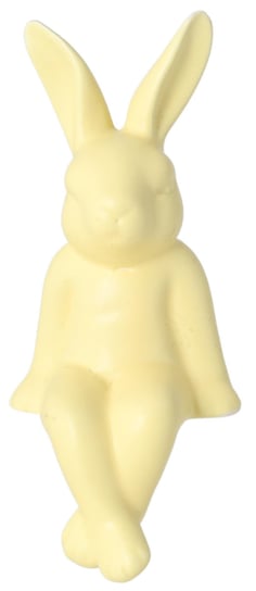 Ewax, Królik siedzący, ceramiczny, matowy, zółty 21x9x10 cm Ewax