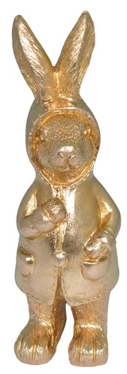 Ewax, Królik złoty, w płaszczu z kokardą, 8x7x20 cm Ewax