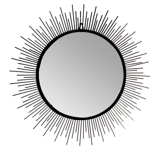 Ewax, Lustro okrągłe, czarna rama, 80x1,2 cm Ewax