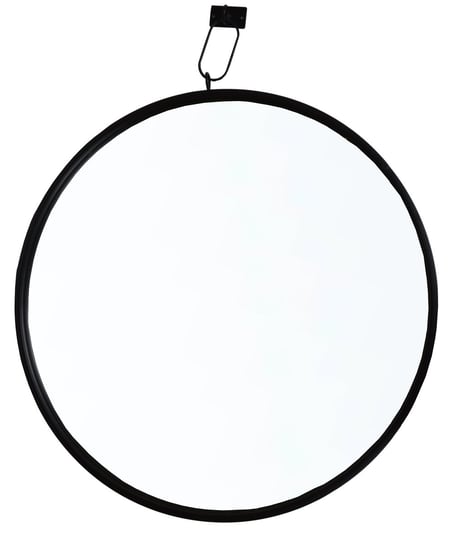 Ewax, Lustro okrągłe z czarną ramą, 76,2x3,5x93 cm Ewax