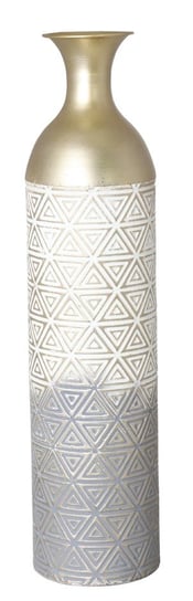 Ewax, Mały wazon metalowy Trójkąty SP23E142A, 13,5x9x57 cm Ewax