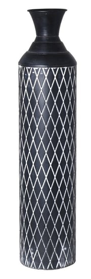 Ewax, Mały wazon metalowy w kratę SP23PF085A, 14,9x9,5x61 cm Ewax