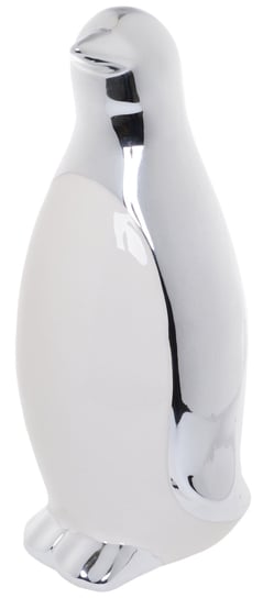 EWAX, Pingwin biało-srebrny, duży, 11.5x10.5x26 cm Ewax