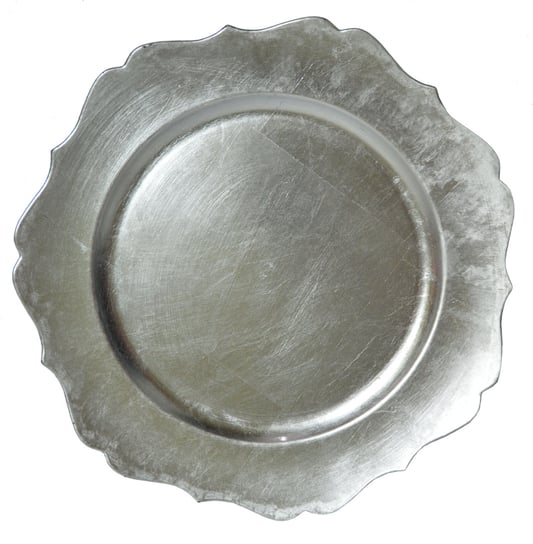 EWAX, Podtalerz srebrny z nieregularnym brzegiem  33x33x2 cm Ewax
