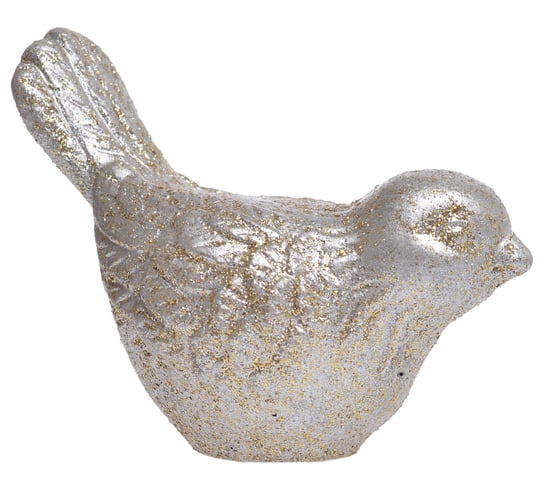 EWAX, Ptaszek z kamienia szaro-złoty, duży, 14x8.5x12 cm Ewax