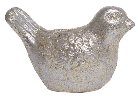 EWAX, Ptaszek z kamienia szaro-złoty, mały, 12x6.5x8.5 cm Ewax