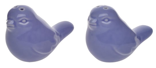 Ewax, Solniczka/pieprzniczka w kształcie ptaszka, fioletowe 7,5x6x5 cm Ewax