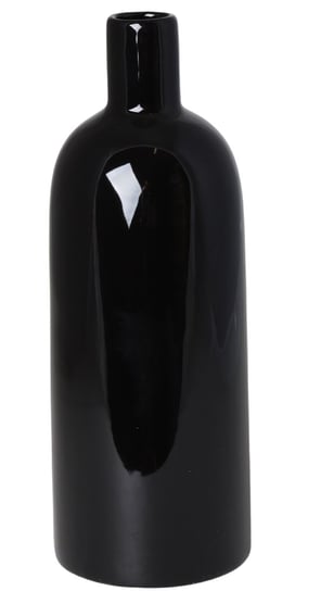 Ewax, Wazon ceramiczny 221601-22, czarny, 8x8x23 cm Ewax