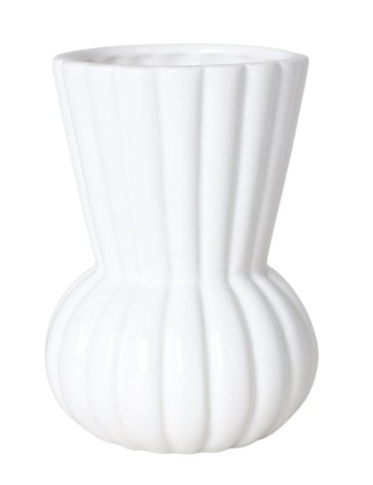 Ewax, Wazon ceramiczny 221705-15, biały, 11x11x15 cm Ewax