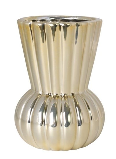 Ewax, Wazon ceramiczny 221705-15, złoty, 11x11x15 cm Ewax