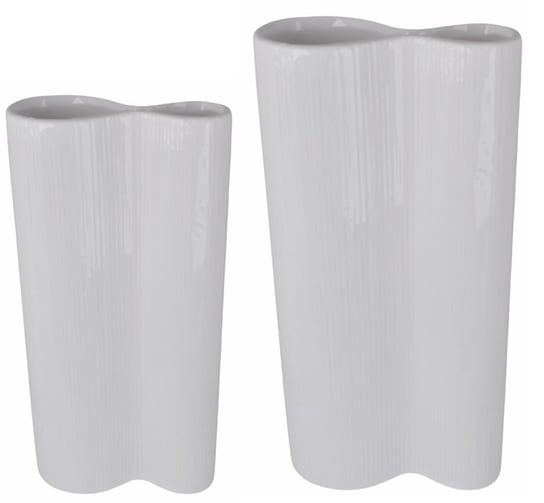 Ewax, Wazon ceramiczny duży 211390-32, biały, 15x6x33 cm Ewax
